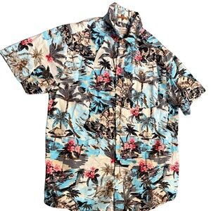 Ocean‎ Pacific Men’s Hawaiian Shirt M Y2K Surf Skate Button Down